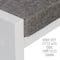 Honey Can Do White Cube Organizer Bench with Shoe Storage and Seat Cushion